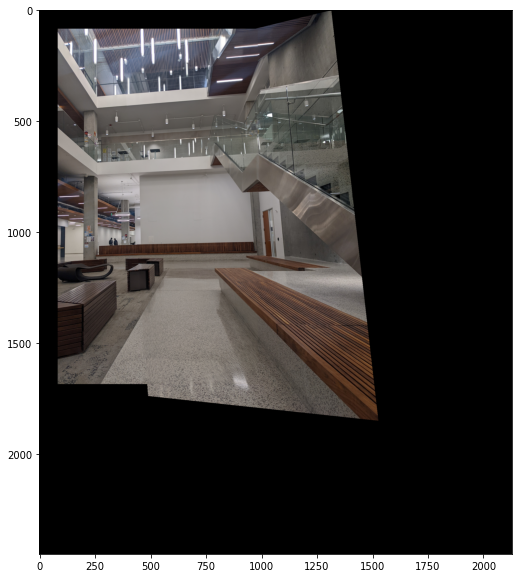 Mosaic of 1st floor way west