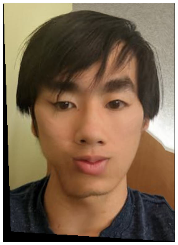 I’ve shifted the weights around and interestingly my face becomes noticeably more disproportionate around my chin. I’m not sure why my chin was so misshapen like that, I’m guessing the correspondence points were a little off.